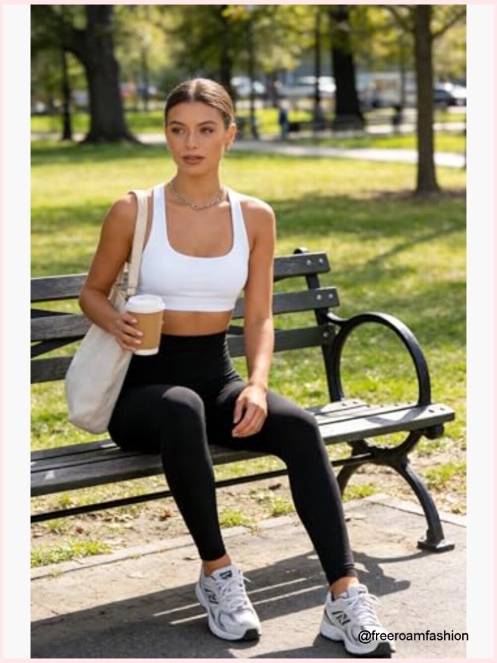 Seamless 2 Piece Workout Set - High Waist Leggings & Sports Bra - Picture 6 of 7